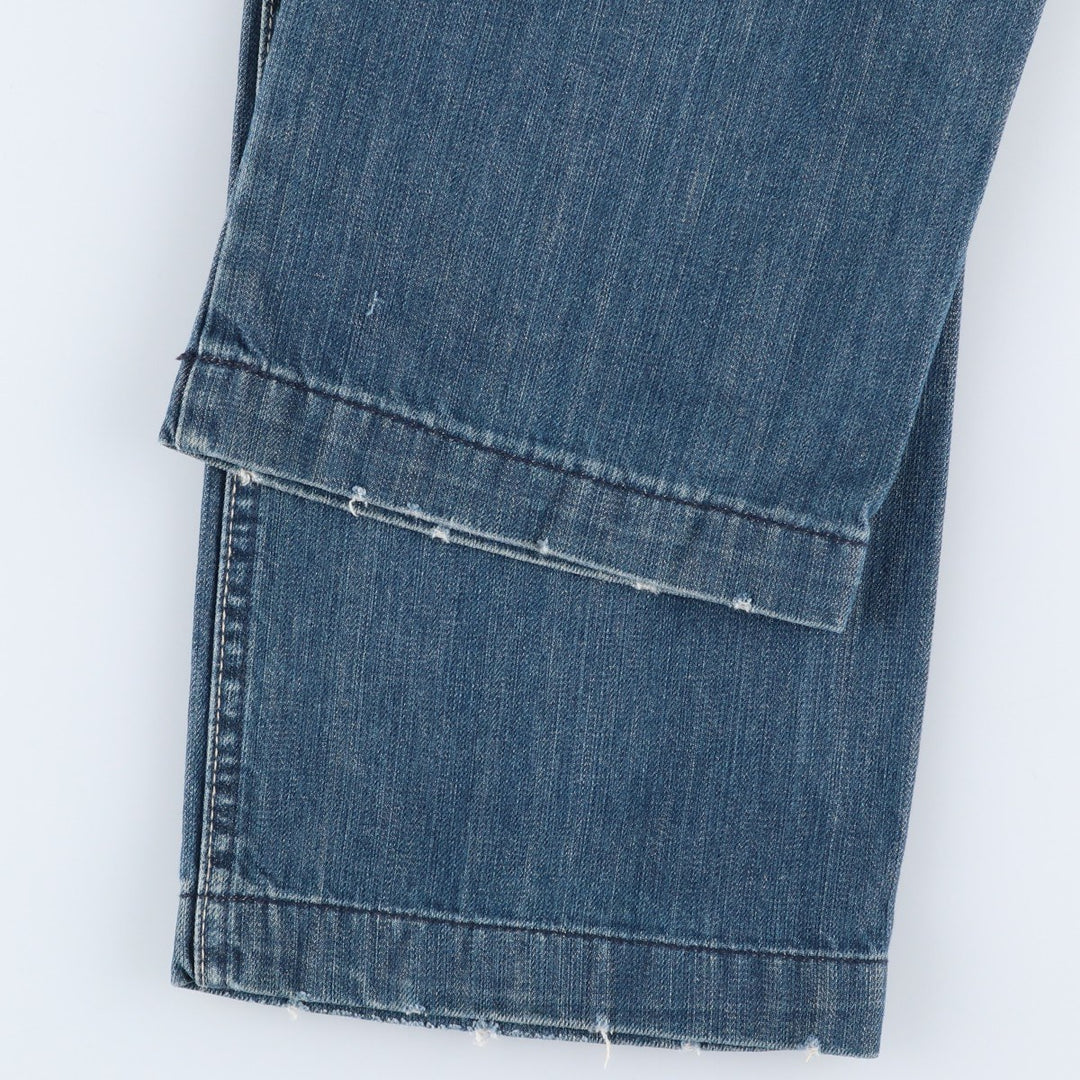 exxe Patchwork Straight Denim Pants, Women's Size L (W29) cotton blue type Vintage Second Hand