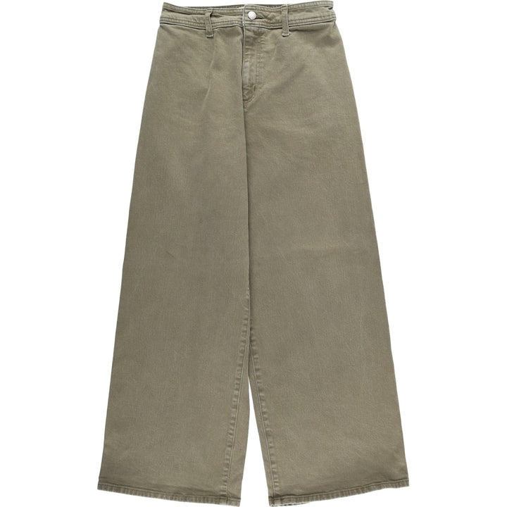 Universal Thread Wide Leg Ankle Flare Cut Denim Pants, Women's Size M (W26) cotton Khaki type sage green Vintage Second Hand