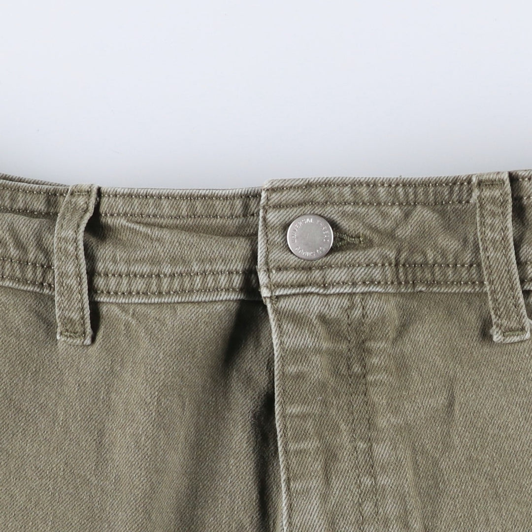 Universal Thread Wide Leg Ankle Flare Cut Denim Pants, Women's Size M (W26) cotton Khaki type sage green Vintage Second Hand