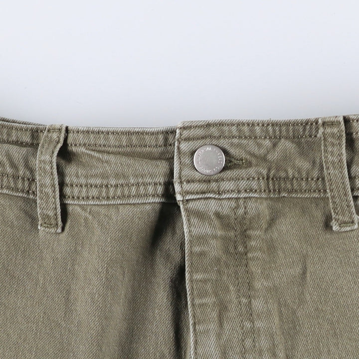 Universal Thread Wide Leg Ankle Flare Cut Denim Pants, Women's Size M (W26) cotton Khaki type sage green Vintage Second Hand