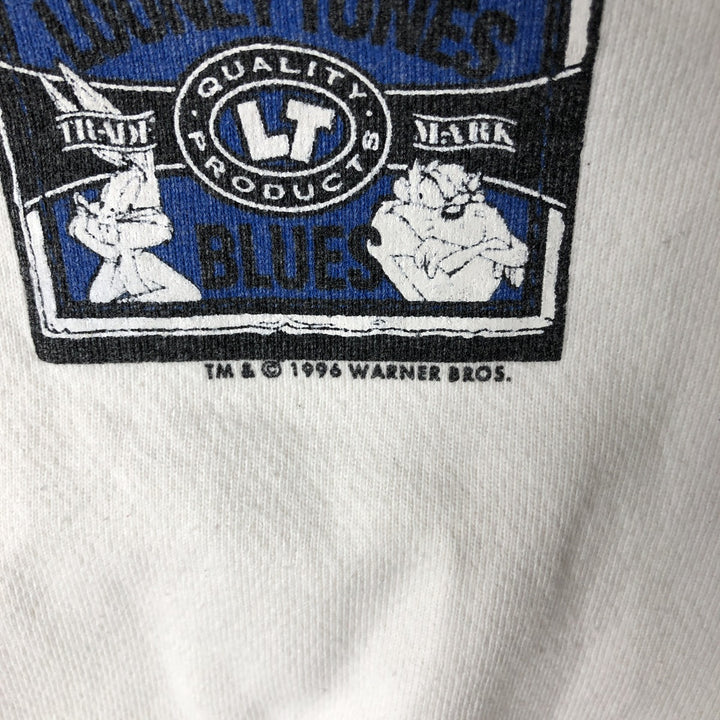 Vintage 90'S Looney Tunes Turtleneck Sweatshirt, Made in USA, Men's Size L cotton white type Vintage Second Hand