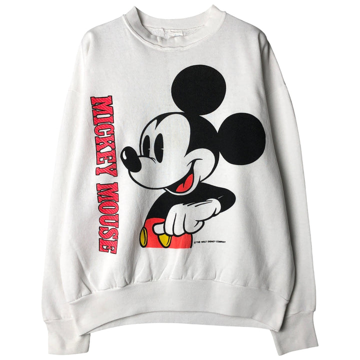 Vintage American Marketing Works Mickey Mouse character sweatshirt, made in the USA, size L, men's. cotton white type Vintage Second Hand