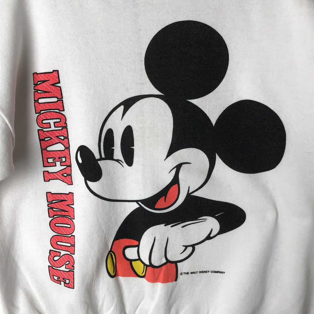 Vintage American Marketing Works Mickey Mouse character sweatshirt, made in the USA, size L, men's. cotton white type Vintage Second Hand
