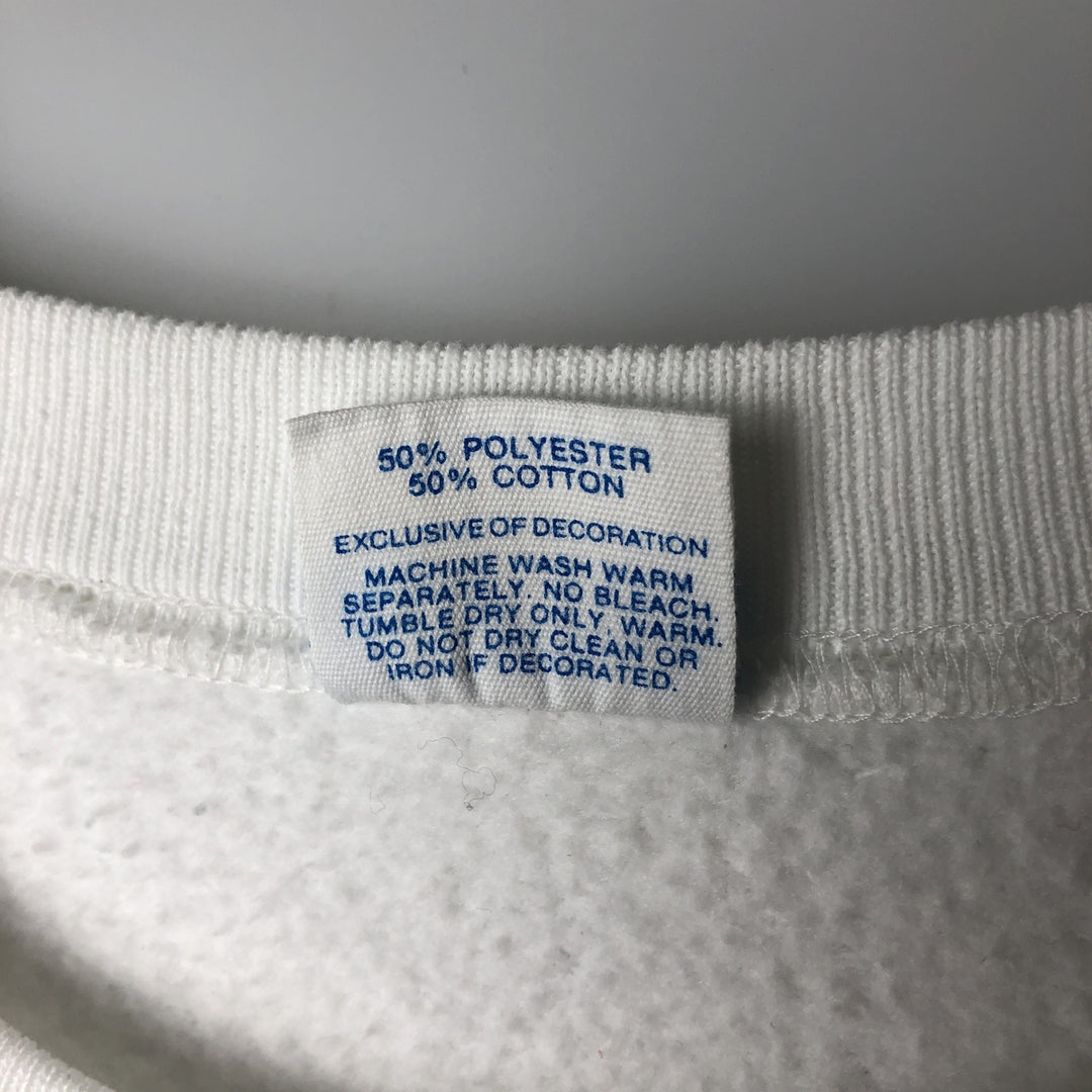80'S Disney Mickey Mouse character sweatshirt, sweatshirt, made in USA, men's XL size, vintage cotton white type Vintage Second Hand