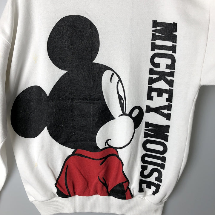 1980'S Disney Character Fashions Mickey Mouse Sweatshirt, Made in USA, Men's Size L polyester white type Vintage Second Hand