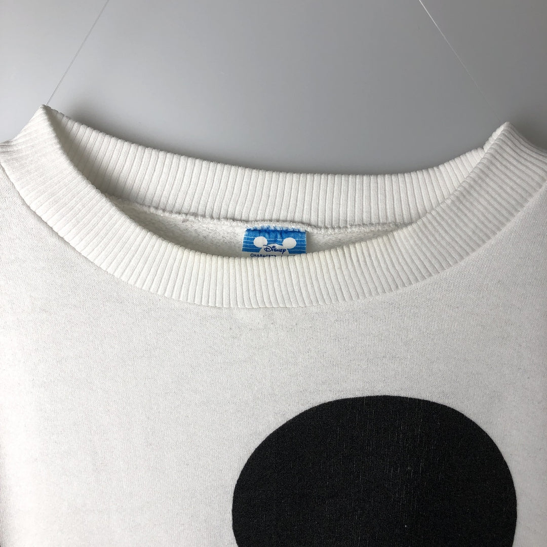 1980'S Disney Character Fashions Mickey Mouse Sweatshirt, Made in USA, Men's Size L polyester white type Vintage Second Hand