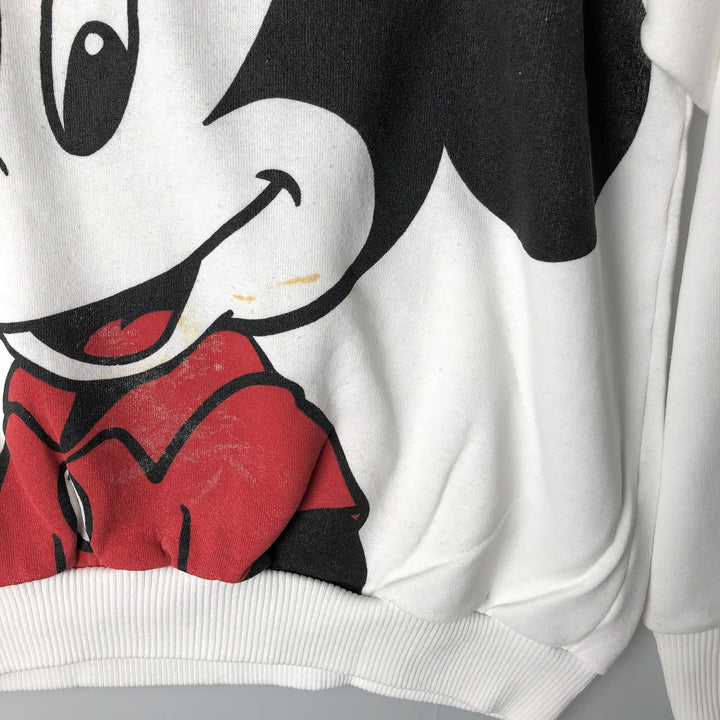 1980'S Disney Character Fashions Mickey Mouse Sweatshirt, Made in USA, Men's Size L polyester white type Vintage Second Hand