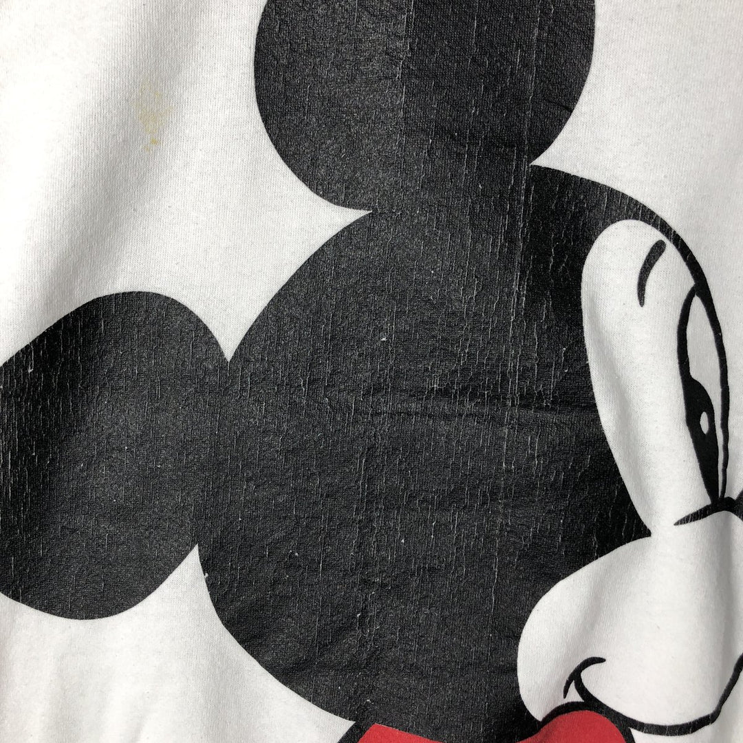 1980'S Disney Character Fashions Mickey Mouse Sweatshirt, Made in USA, Men's Size L polyester white type Vintage Second Hand
