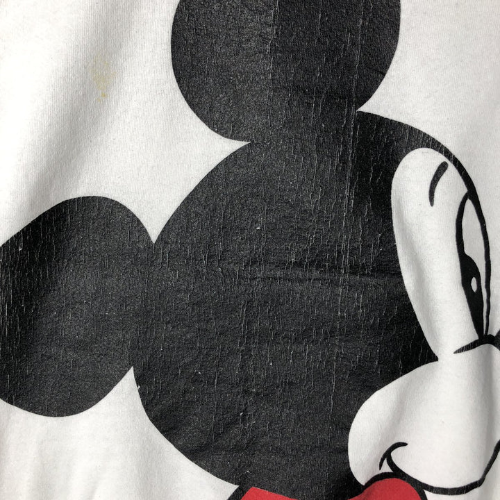1980'S Disney Character Fashions Mickey Mouse Sweatshirt, Made in USA, Men's Size L polyester white type Vintage Second Hand