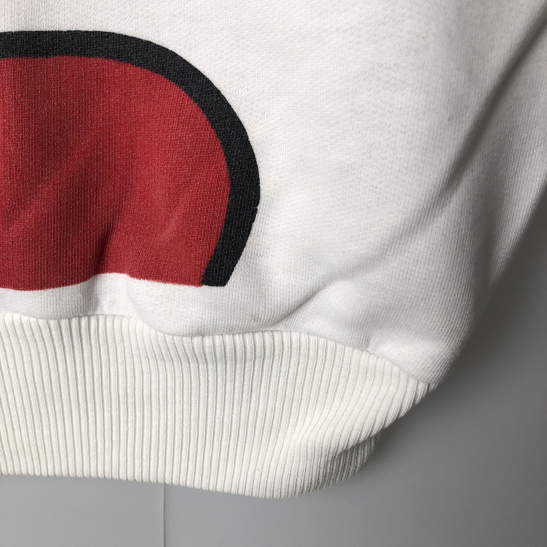 MINNIE MOUSE Large Print Character Sweatshirt, Men's Size L unclear white type Vintage Second Hand