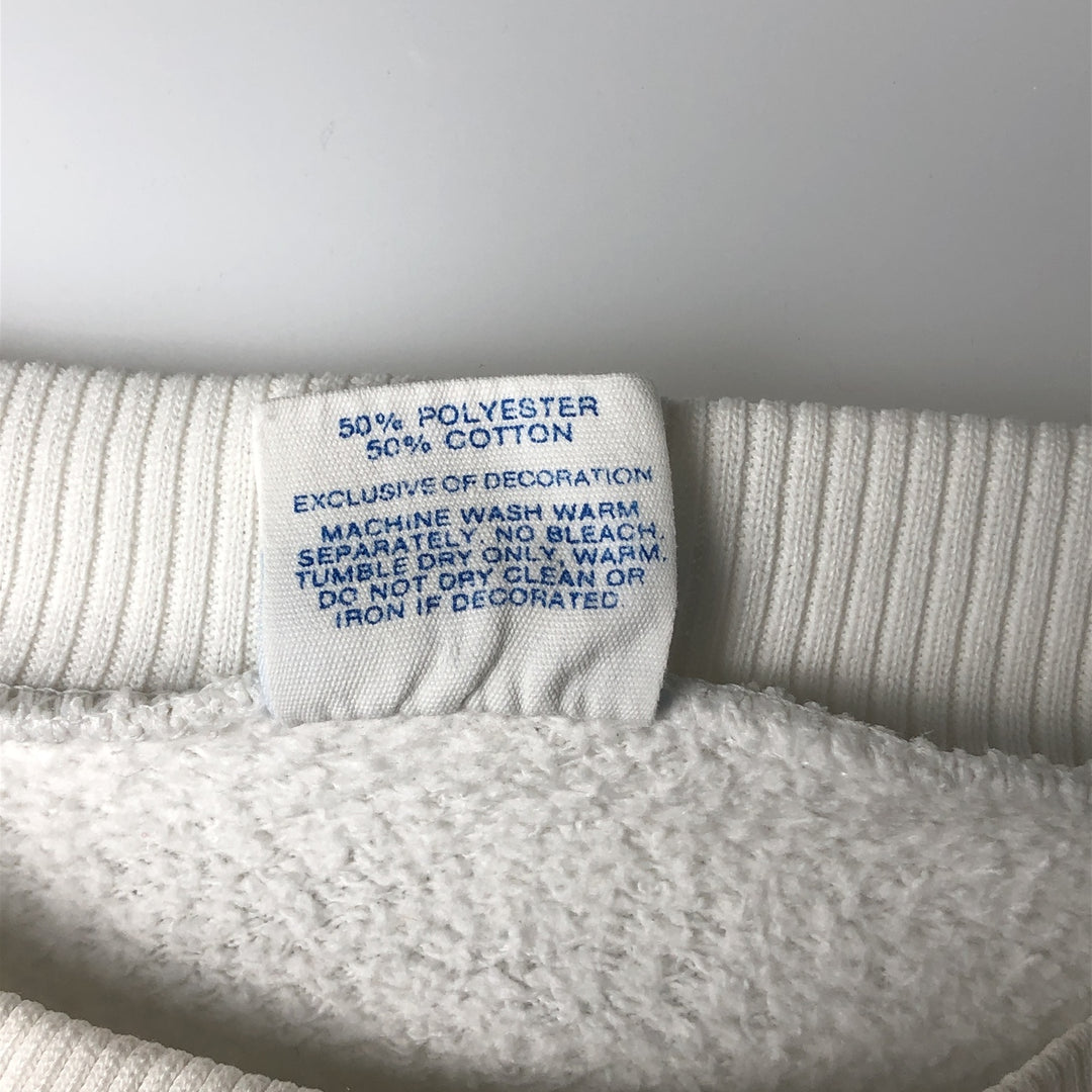 1980'S Disney Mickey Mouse Large Print Character Sweatshirt, Made in USA, Men's Size Small polyester white type Vintage Second Hand