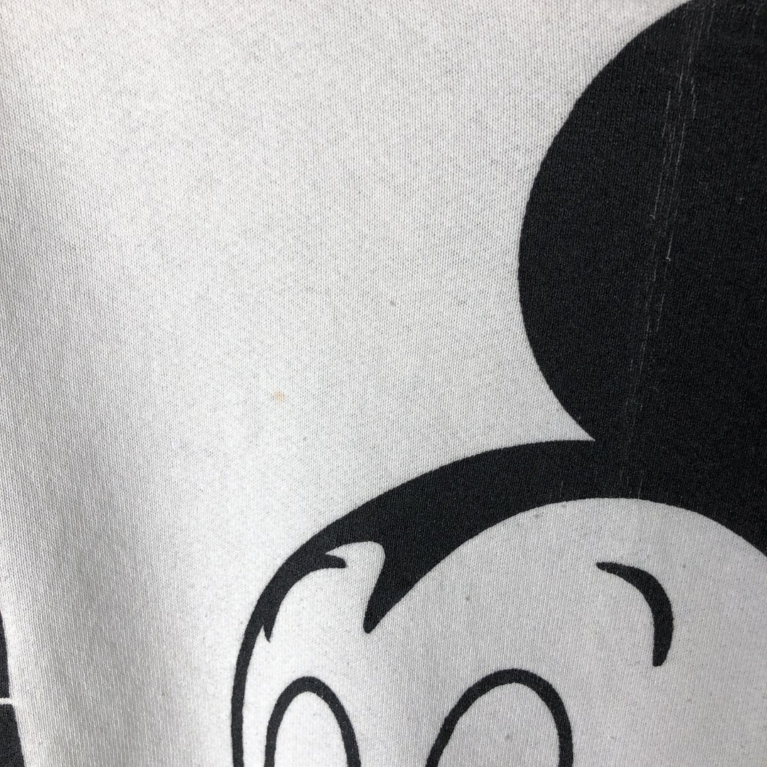 1980'S Disney Mickey Mouse Large Print Character Sweatshirt, Made in USA, Men's Size Small polyester white type Vintage Second Hand