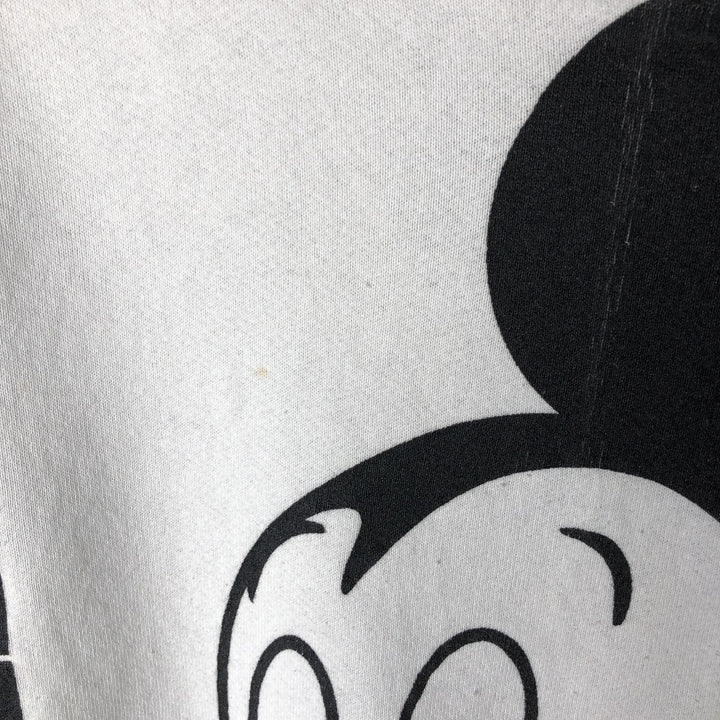 1980'S Disney Mickey Mouse Large Print Character Sweatshirt, Made in USA, Men's Size Small polyester white type Vintage Second Hand