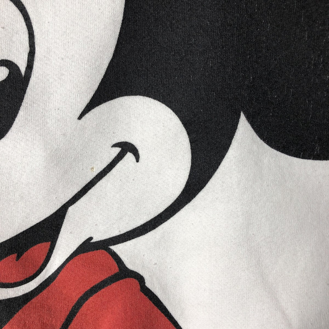 1980'S Disney Mickey Mouse Large Print Character Sweatshirt, Made in USA, Men's Size Small polyester white type Vintage Second Hand