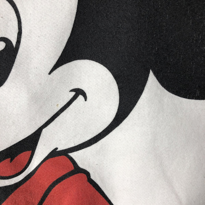 1980'S Disney Mickey Mouse Large Print Character Sweatshirt, Made in USA, Men's Size Small polyester white type Vintage Second Hand