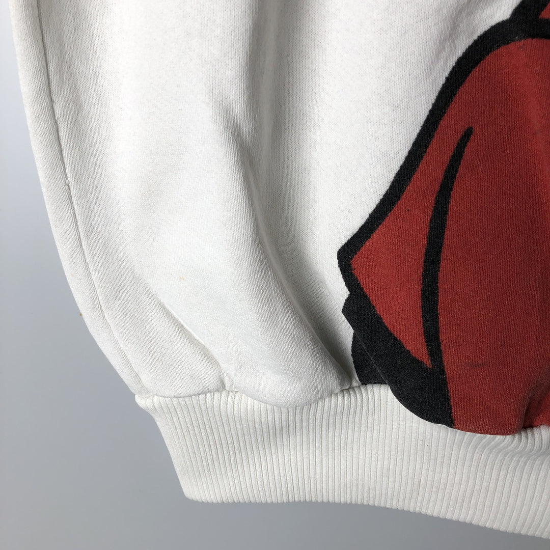1980'S Disney Mickey Mouse Large Print Character Sweatshirt, Made in USA, Men's Size Small polyester white type Vintage Second Hand