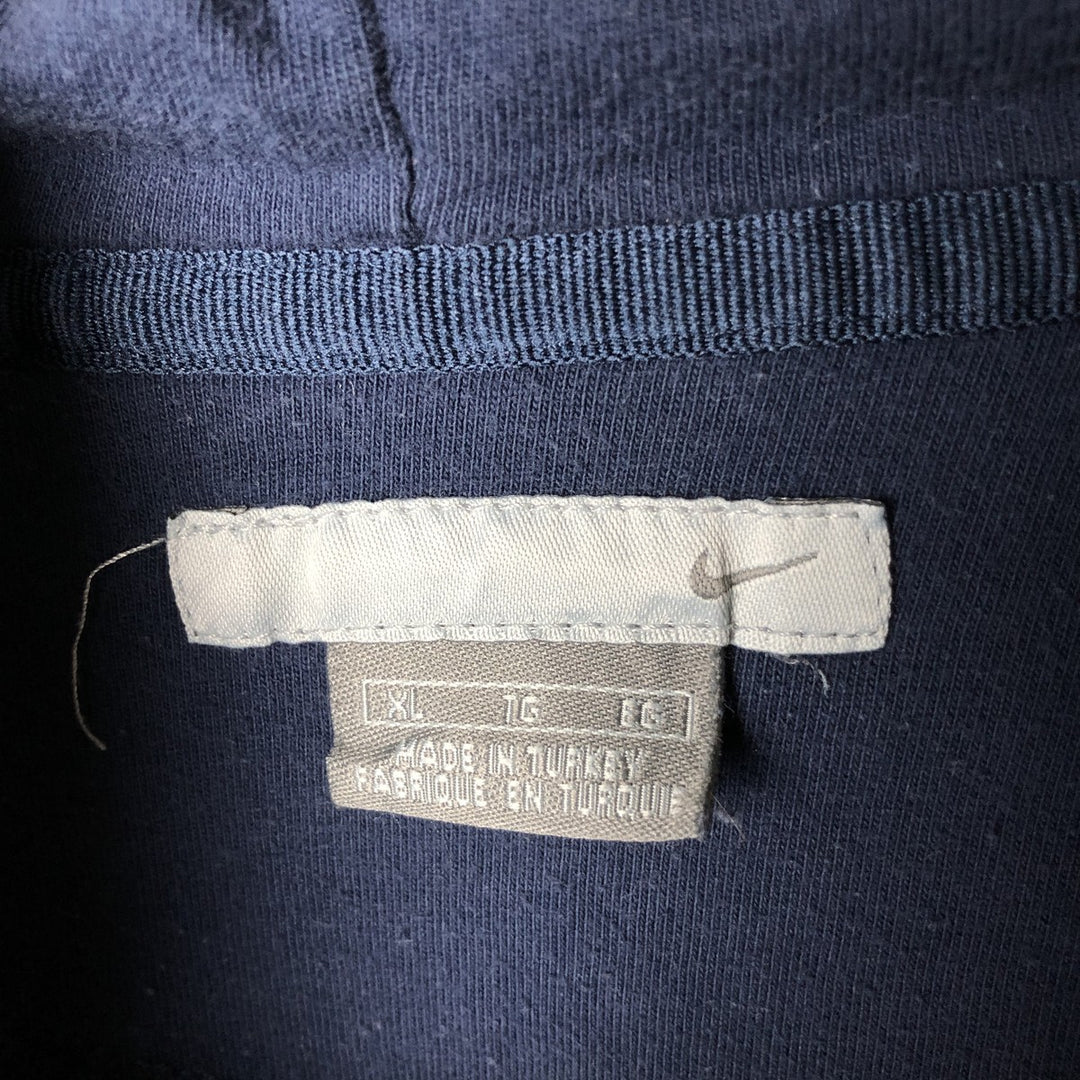 2000'S Nike Half-Zip Hoodie, Men's XL cotton navy blue type Vintage Second Hand
