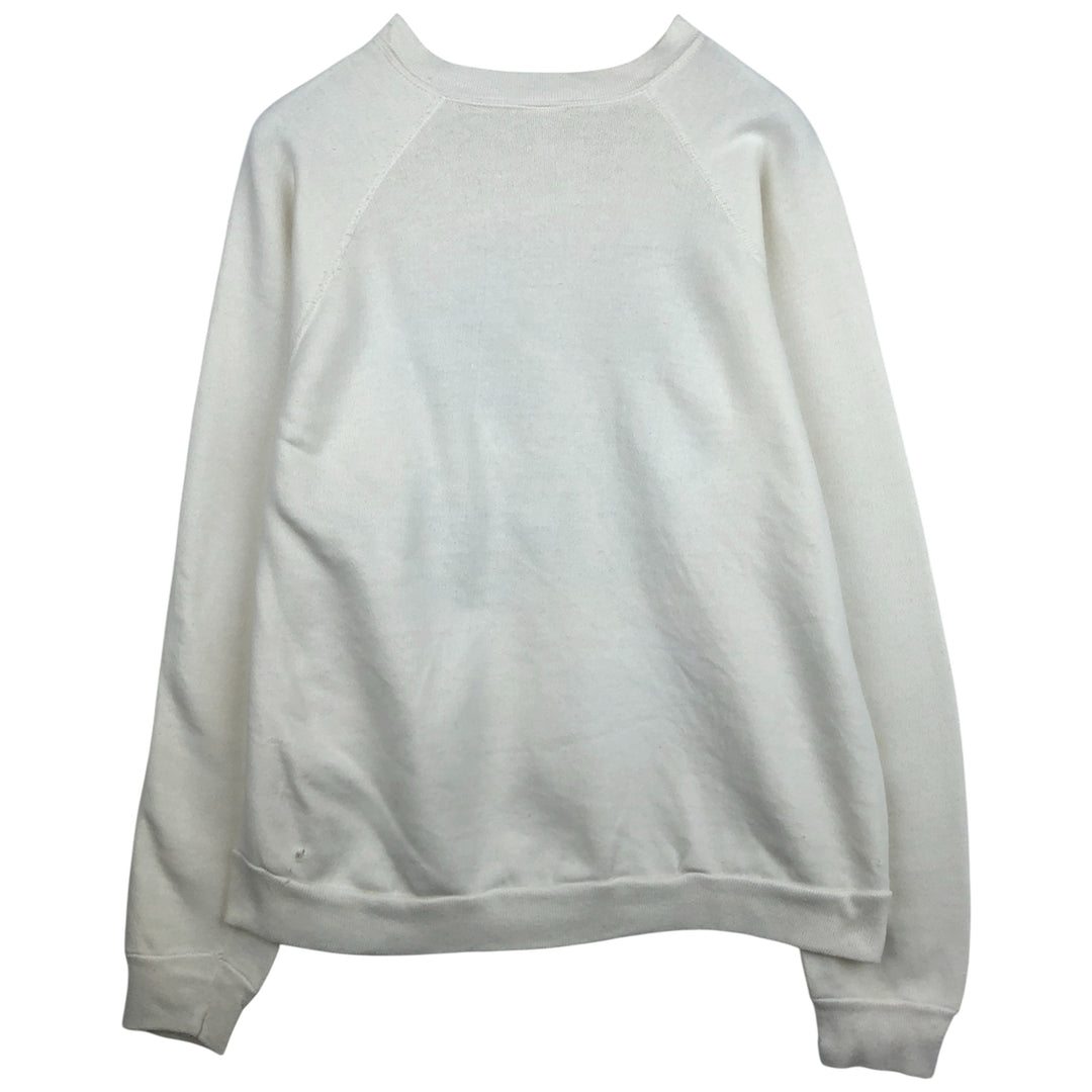 Vintage 1980'S Tultex college sweatshirt, made in the USA, size M, men's polyester white type Vintage Second Hand