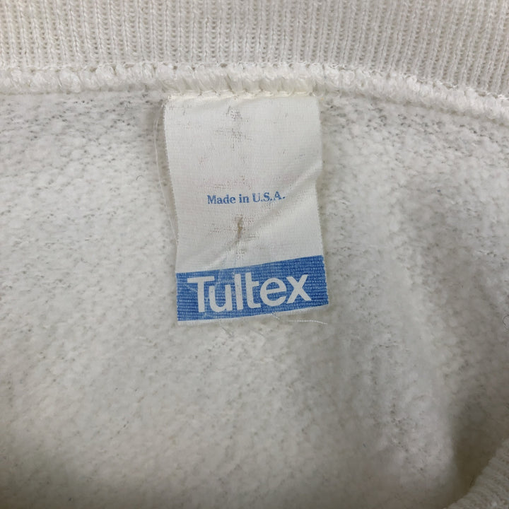 Vintage 1980'S Tultex college sweatshirt, made in the USA, size M, men's polyester white type Vintage Second Hand