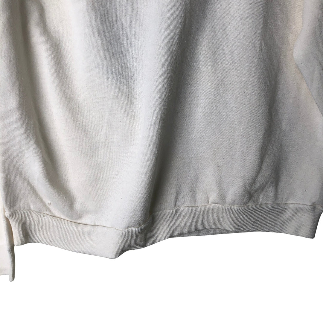 Vintage 1980'S Tultex college sweatshirt, made in the USA, size M, men's polyester white type Vintage Second Hand