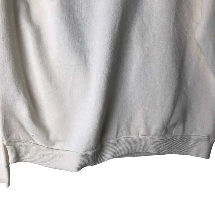 Vintage 1980'S Tultex college sweatshirt, made in the USA, size M, men's polyester white type Vintage Second Hand