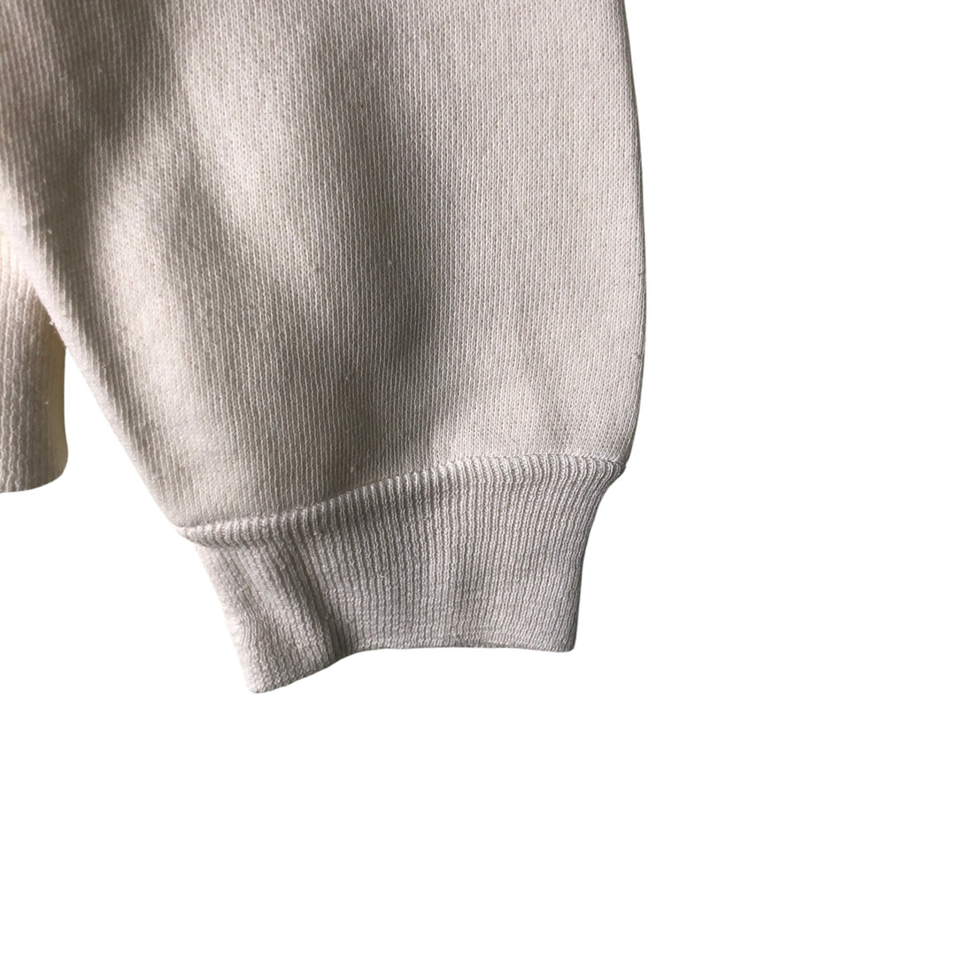 Vintage 1980'S Tultex college sweatshirt, made in the USA, size M, men's polyester white type Vintage Second Hand