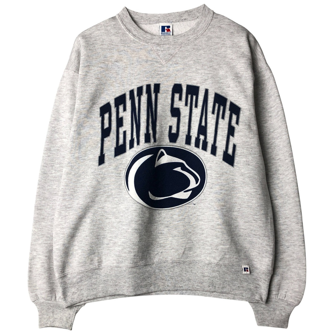 Vintage 1990'S Russell Pennsylvania State University college sweatshirt, made in the USA, size L, men's cotton gray type Vintage Second Hand