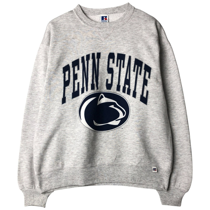 Vintage 1990'S Russell Pennsylvania State University college sweatshirt, made in the USA, size L, men's cotton gray type Vintage Second Hand
