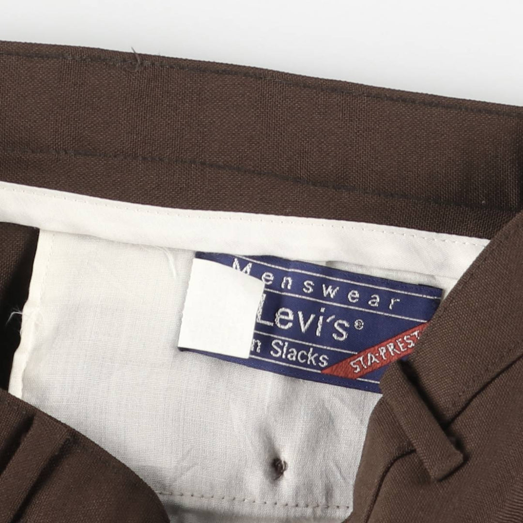 Vintage Levi's Action Slacks Sta-Press flared pants from the 1980s, men's size W31. unclear brown type Vintage Second Hand