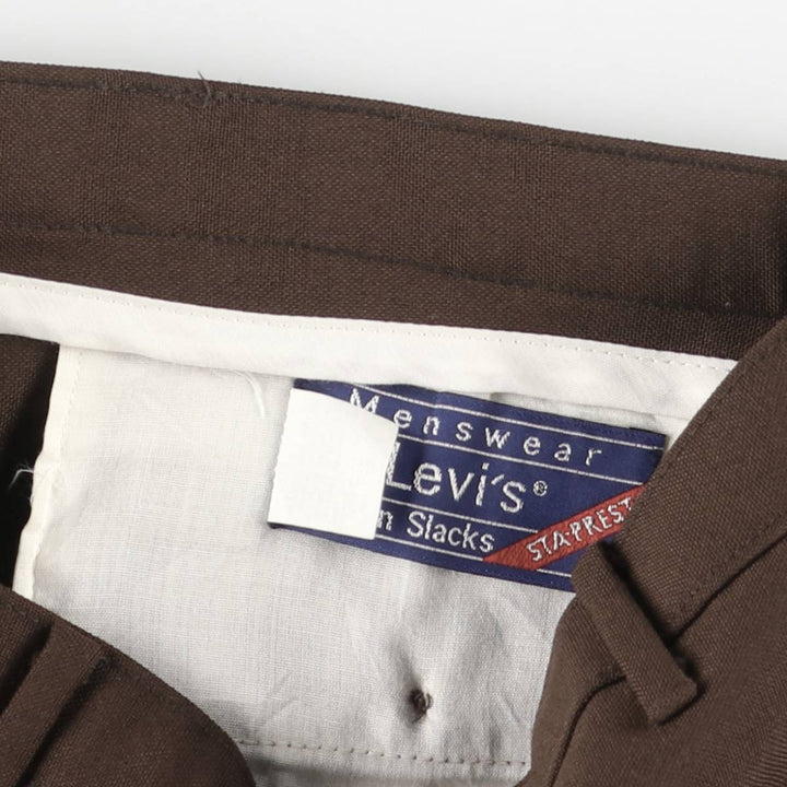 Vintage Levi's Action Slacks Sta-Press flared pants from the 1980s, men's size W31. unclear brown type Vintage Second Hand