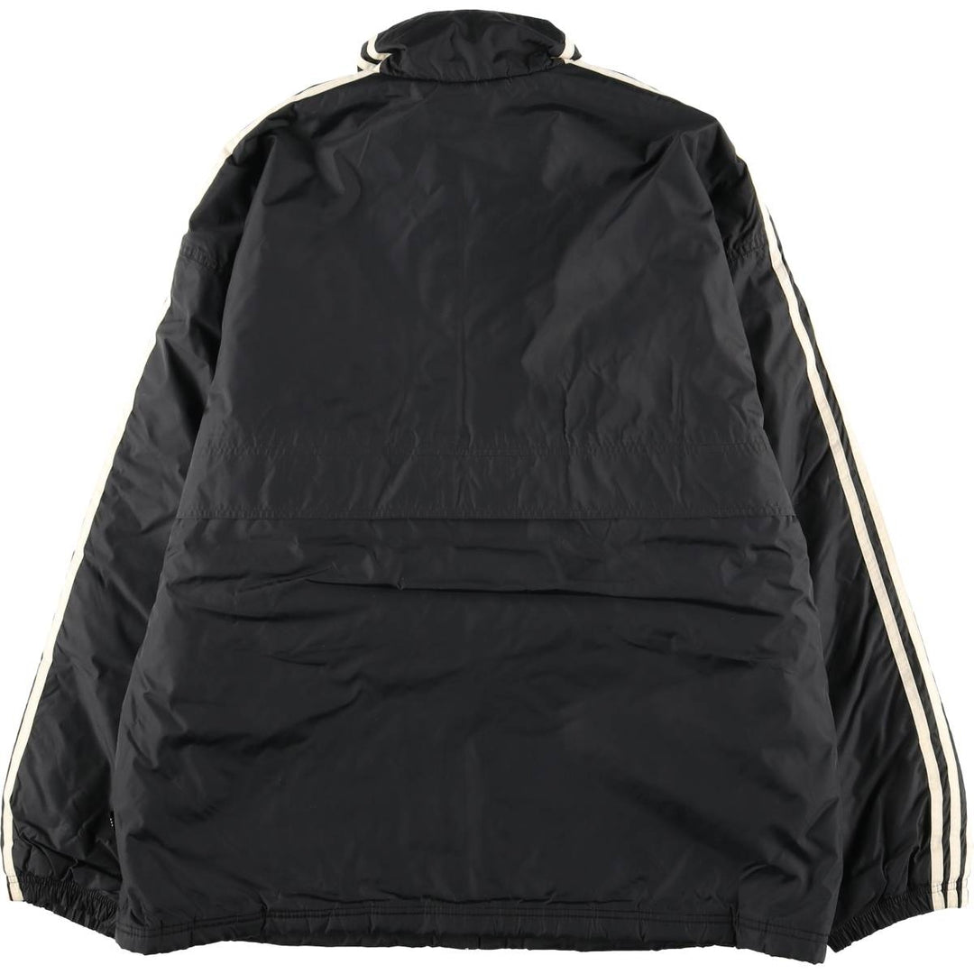 Vintage 90'S Adidas padded puffer jacket, size L, men's Nylon black type Vintage Second Hand