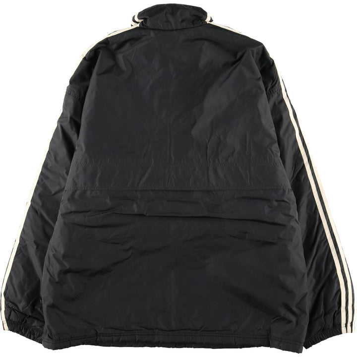 Vintage 90'S Adidas padded puffer jacket, size L, men's Nylon black type Vintage Second Hand