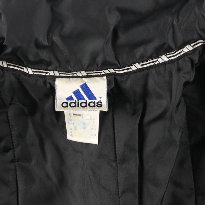 Vintage 90'S Adidas padded puffer jacket, size L, men's Nylon black type Vintage Second Hand