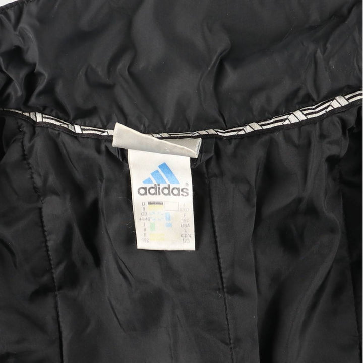 Vintage 90'S Adidas padded puffer jacket, size L, men's Nylon black type Vintage Second Hand