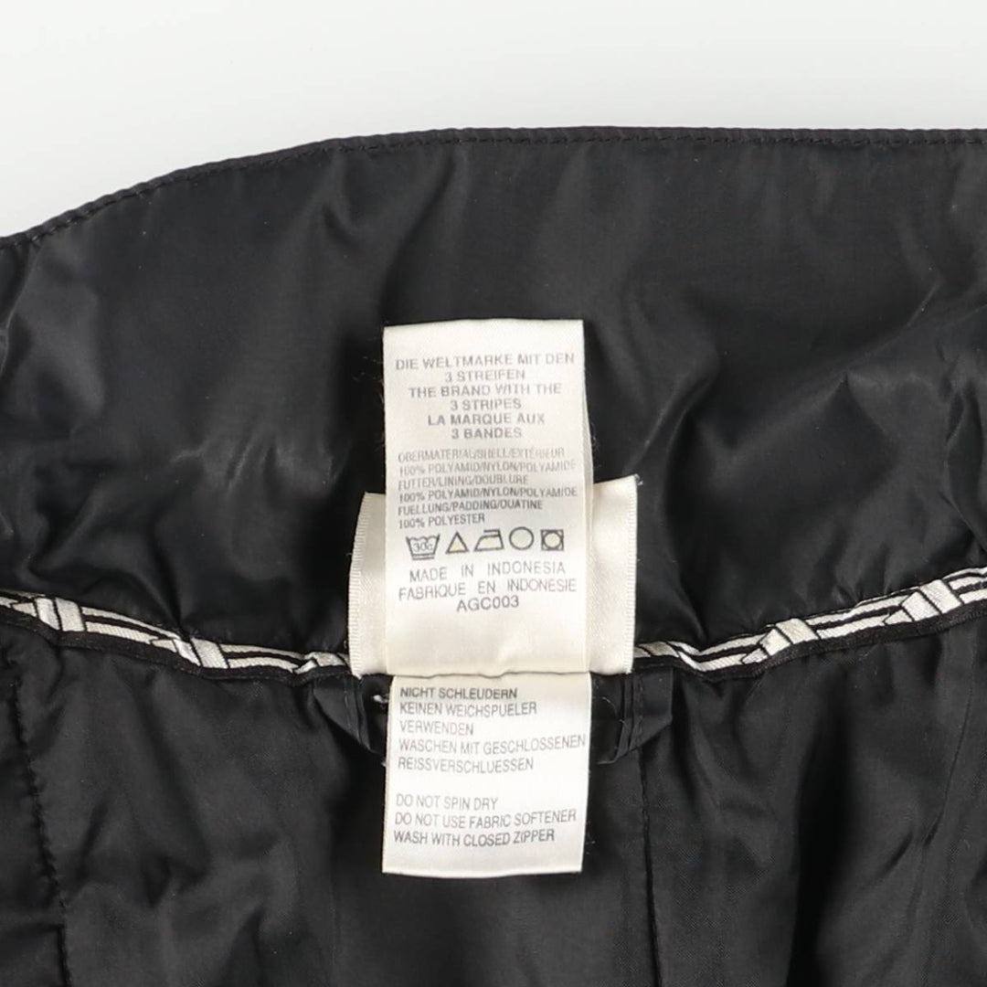 Vintage 90'S Adidas padded puffer jacket, size L, men's Nylon black type Vintage Second Hand