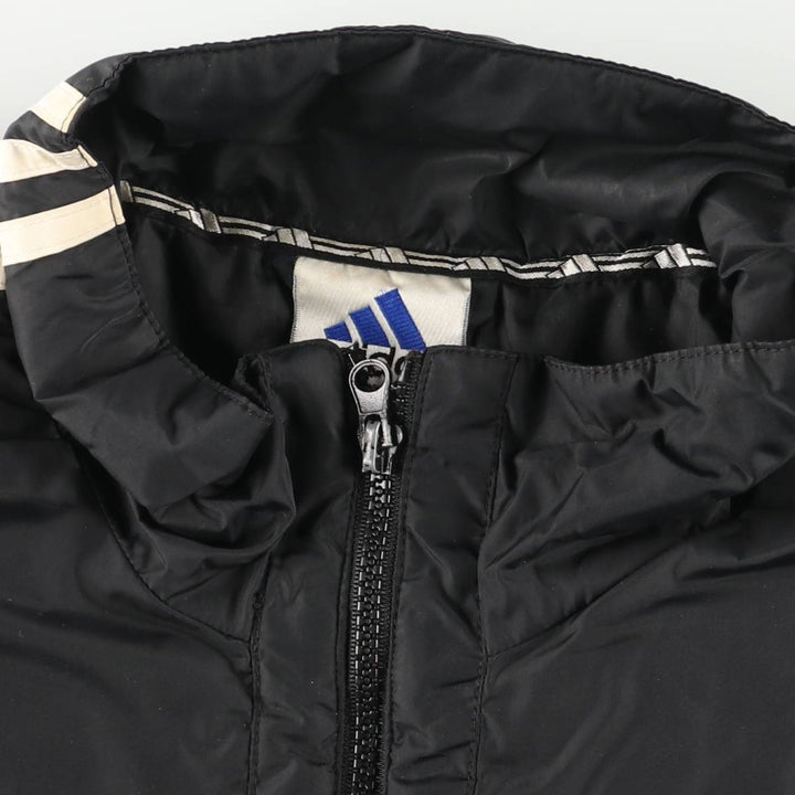 Vintage 90'S Adidas padded puffer jacket, size L, men's Nylon black type Vintage Second Hand