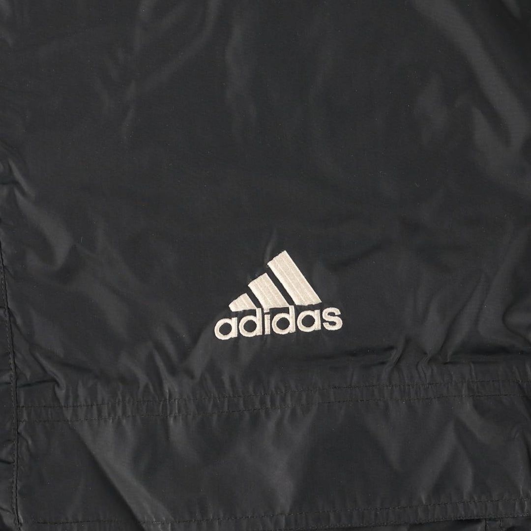 Vintage 90'S Adidas padded puffer jacket, size L, men's Nylon black type Vintage Second Hand