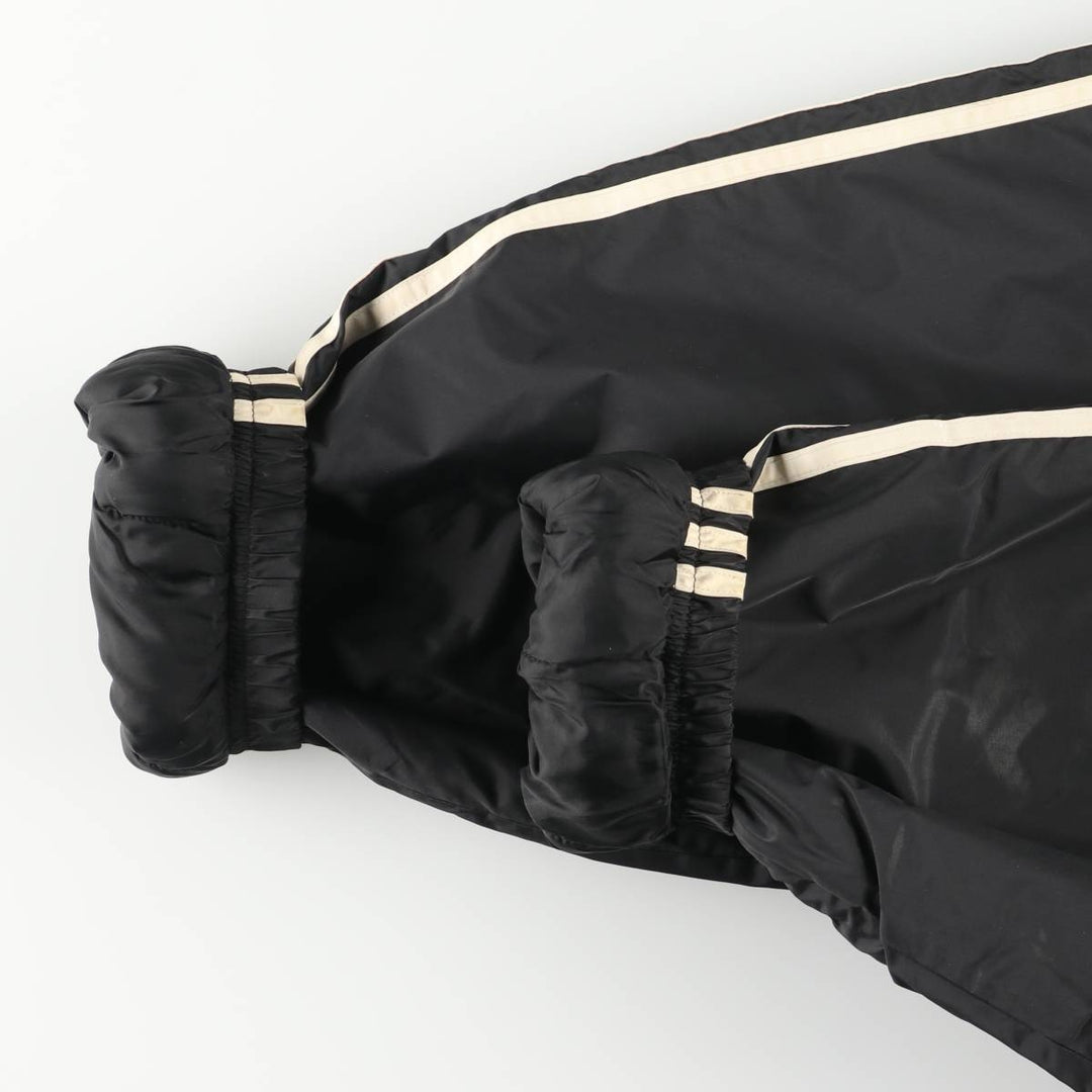 Vintage 90'S Adidas padded puffer jacket, size L, men's Nylon black type Vintage Second Hand