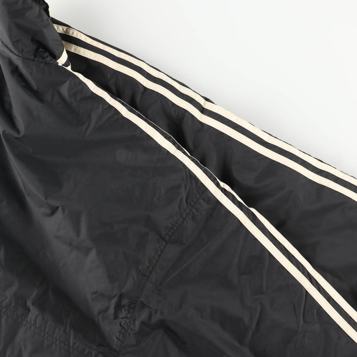 Vintage 90'S Adidas padded puffer jacket, size L, men's Nylon black type Vintage Second Hand