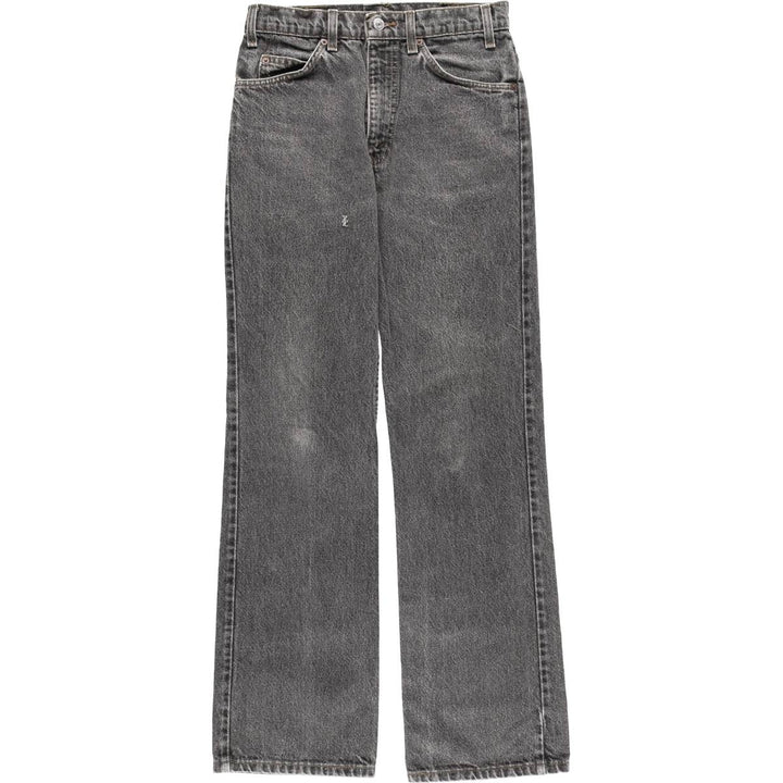 Vintage 90'S Levi's black denim flared denim pants, made in the USA, women's size L (w29). unclear black type Vintage Second Hand