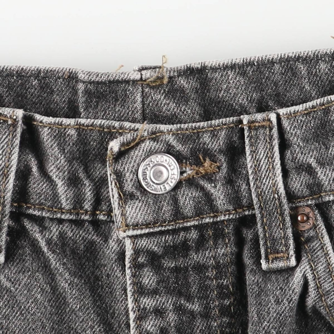 Vintage 90'S Levi's black denim flared denim pants, made in the USA, women's size L (w29). unclear black type Vintage Second Hand