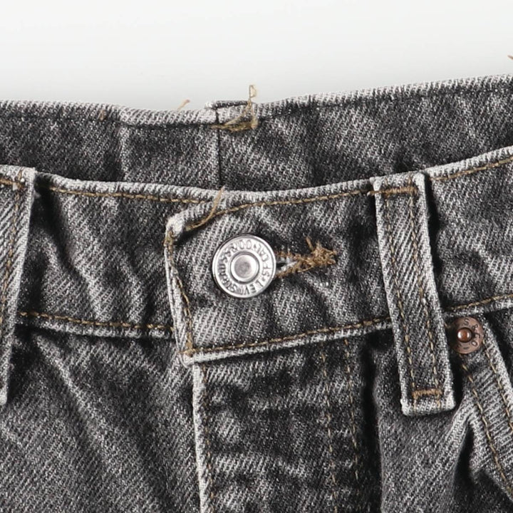 Vintage 90'S Levi's black denim flared denim pants, made in the USA, women's size L (w29). unclear black type Vintage Second Hand