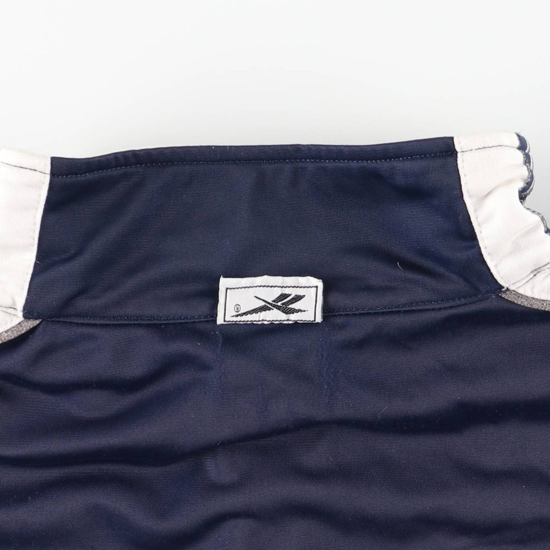 90'S Reebok Jersey Track Jacket, Men's Size Small, Vintage polyester navy blue type Vintage Second Hand