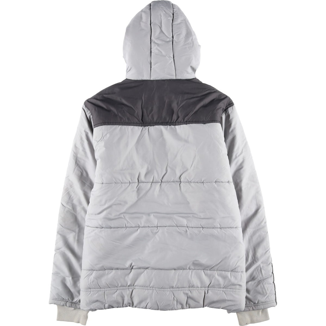 2000'S adidas padded hoodie/puffer jacket, men's size M polyester gray type Vintage Second Hand