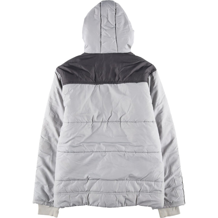2000'S adidas padded hoodie/puffer jacket, men's size M polyester gray type Vintage Second Hand