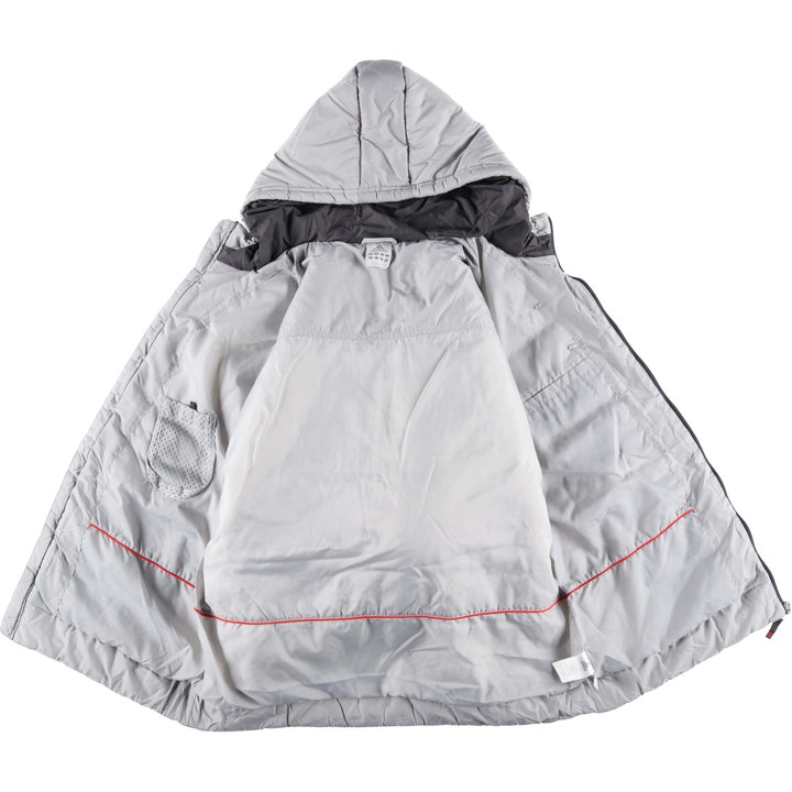 2000'S adidas padded hoodie/puffer jacket, men's size M polyester gray type Vintage Second Hand