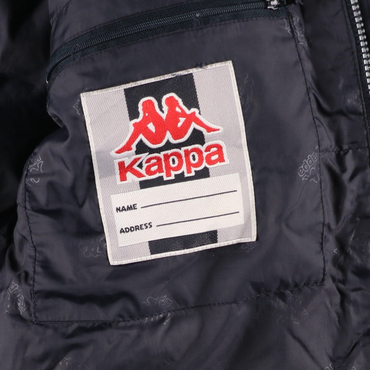 Vintage 90'S Kappa down parka, men's size XL Nylon black type Vintage Second Hand