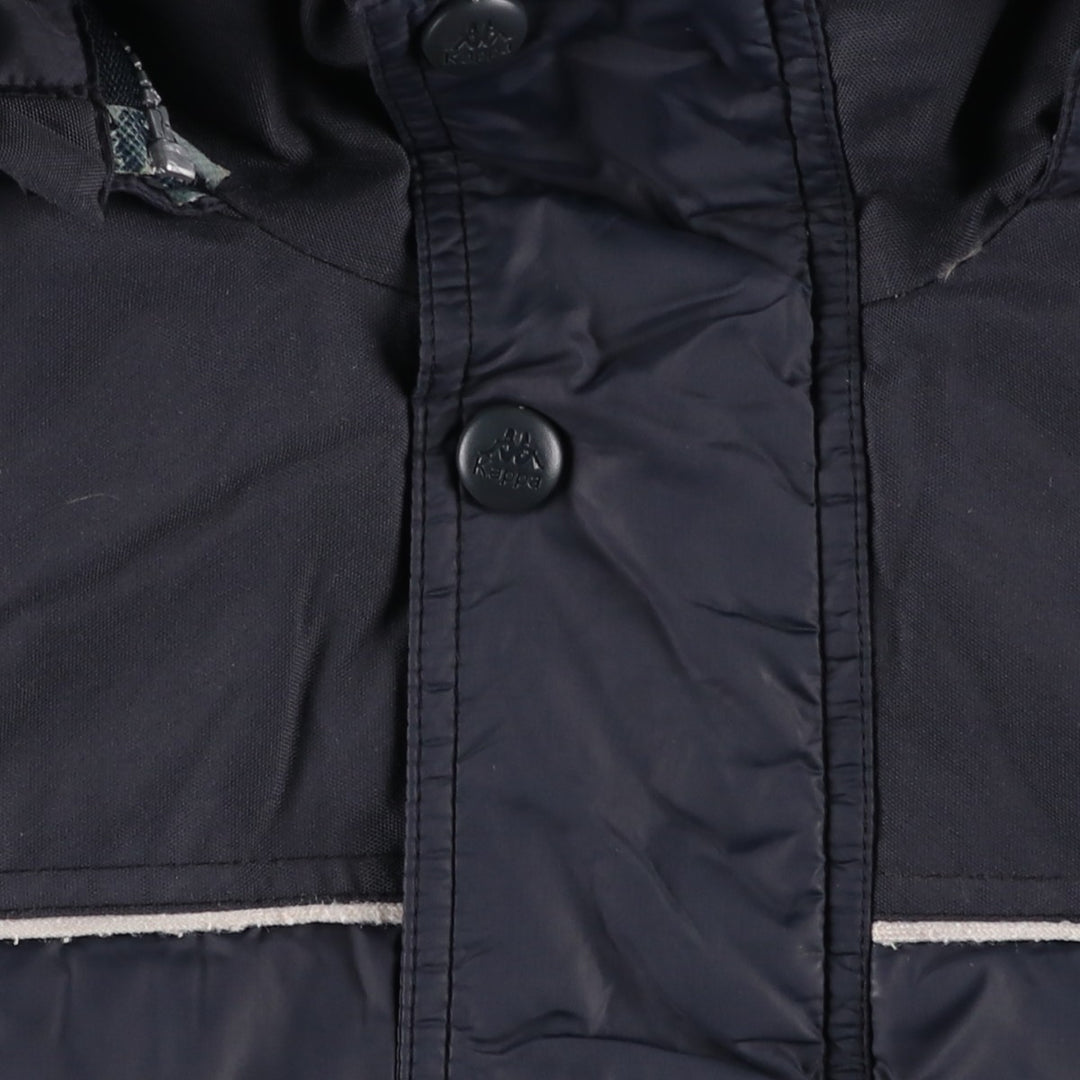 Vintage 90'S Kappa down parka, men's size XL Nylon black type Vintage Second Hand