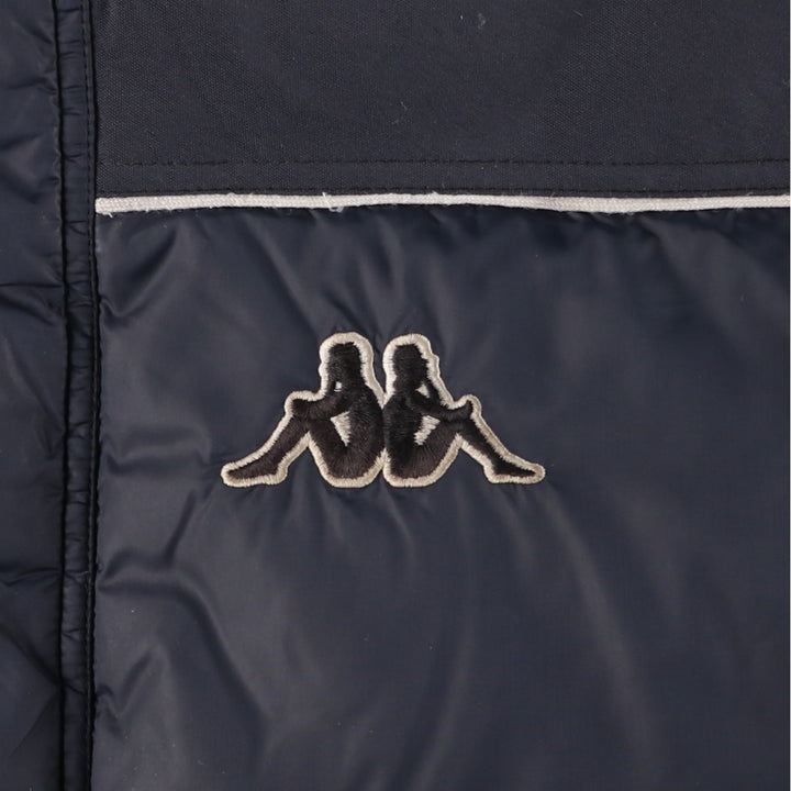 Vintage 90'S Kappa down parka, men's size XL Nylon black type Vintage Second Hand