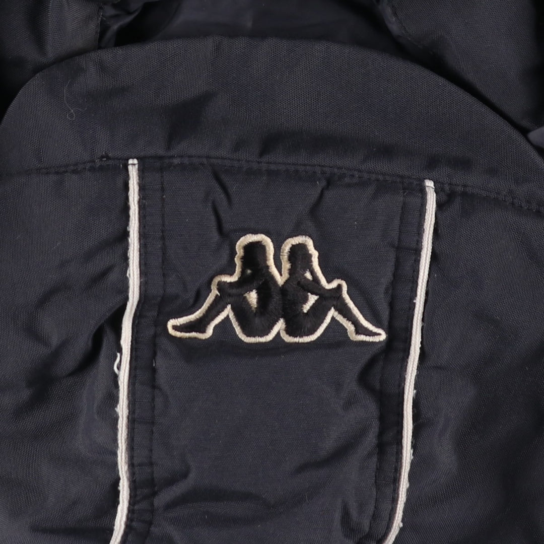 Vintage 90'S Kappa down parka, men's size XL Nylon black type Vintage Second Hand